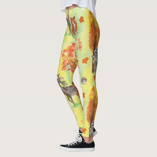 Waterverf van bossen leggings (Links)