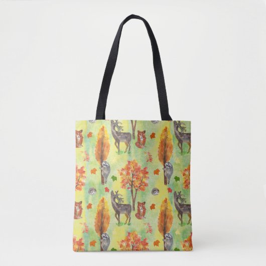 Waterverf van bossen tote bag (Voorkant)