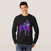 Waterverf van Boston Terrier Dog Schilderen 2 T-shirt (Voorkant volledig)