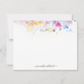 Waterverf van botanische elastische pasta's notitiekaartje (Voorkant)