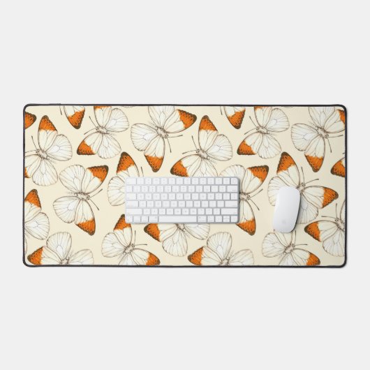 Waterverf van botervliegen bureaumat (Keyboard & Muis)