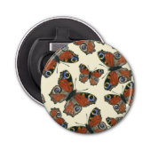 Waterverf van botervliegen button flesopener (Voorkant)