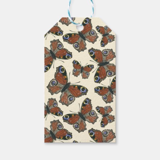 Waterverf van botervliegen cadeaulabel (Voorkant)