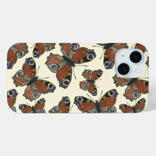 Waterverf van botervliegen Case-Mate iPhone case (Achterkant (horizontaal))