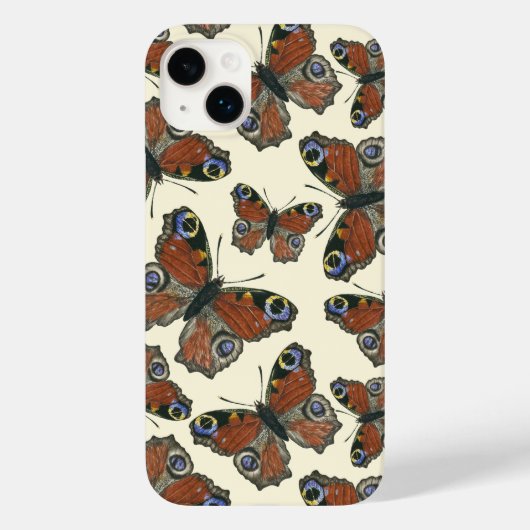 Waterverf van botervliegen Case-Mate iPhone case (Achterkant)