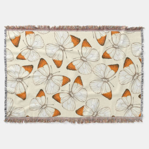 Waterverf van botervliegen deken