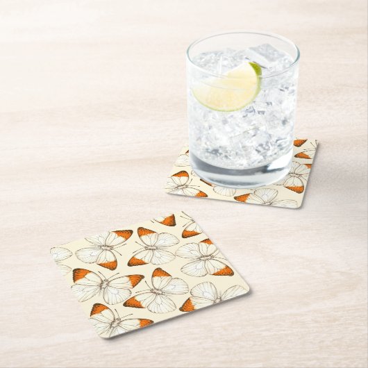 Waterverf van botervliegen kartonnen onderzetters (Insitu)