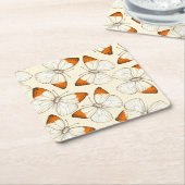 Waterverf van botervliegen kartonnen onderzetters (Schuin)