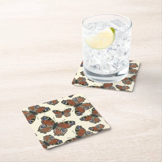 Waterverf van botervliegen kartonnen onderzetters (Insitu)