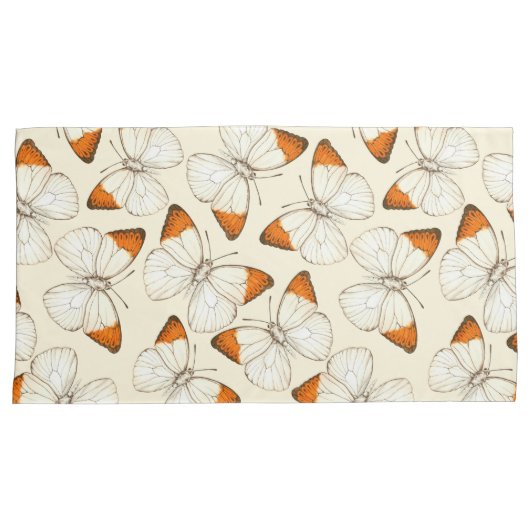 Waterverf van botervliegen kussensloop (Voorkant-Rechts)