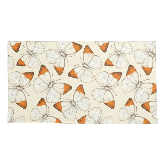 Waterverf van botervliegen kussensloop (Achterkant-Links)