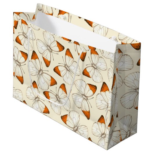 Waterverf van botervliegen large cadeautasje (Voorkant Gekanteld)