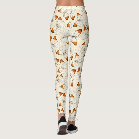 Waterverf van botervliegen leggings (Achterkant)