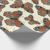 Waterverf van botervliegen met omhulling van papie cadeaupapier (Hoek)