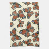 Waterverf van botervliegen theedoek (Verticaal)