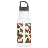 Waterverf van botervliegen waterfles  (Achterkant)