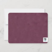 Waterverf van Bourgogne en peach Floral Notitiekaartje (Achterkant)