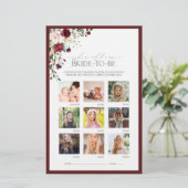 Waterverf van Bourgogne Floral Vrijgezellenfeest (Staand voorkant)