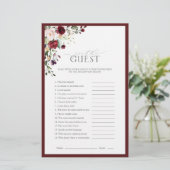 Waterverf van Bourgogne Floral Vrijgezellenfeest (Staand voorkant)