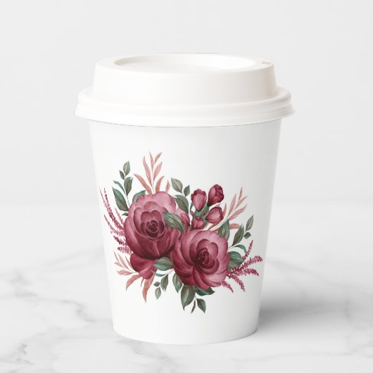  Waterverf van Bourgogne Papieren Bekers (Voorkant)