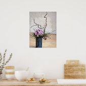 Waterverf van brandkranen en houtvaas poster (Keuken)