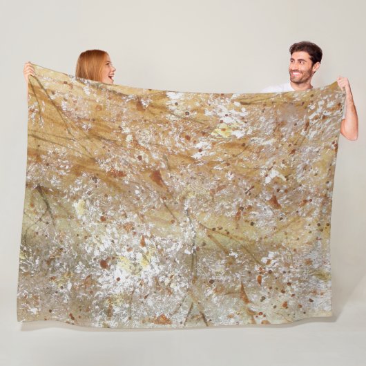 Waterverf van bries en bloemen fleece deken (In situ)