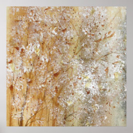 Waterverf van bries en bloemen poster