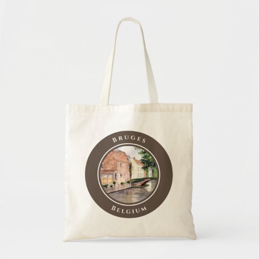Waterverf van Brugge Schilderen door Farida Greenf Tote Bag (Voorkant)
