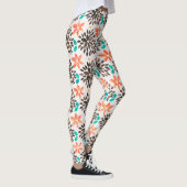 Waterverf van bruin en turquoise - ventilator leggings (Rechts)