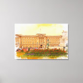 Waterverf van Buckingham Palace schilderen Canvas Afdruk (Voorkant)