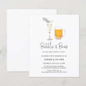 Waterverf van budget - Bubbles & Brews Baby shower (Voorkant / Achterkant)