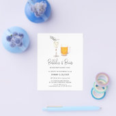 Waterverf van budget - Bubbles & Brews Baby shower Flyer (Enkel)