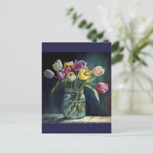 Waterverf van buisjes briefkaart (Staand voorkant)