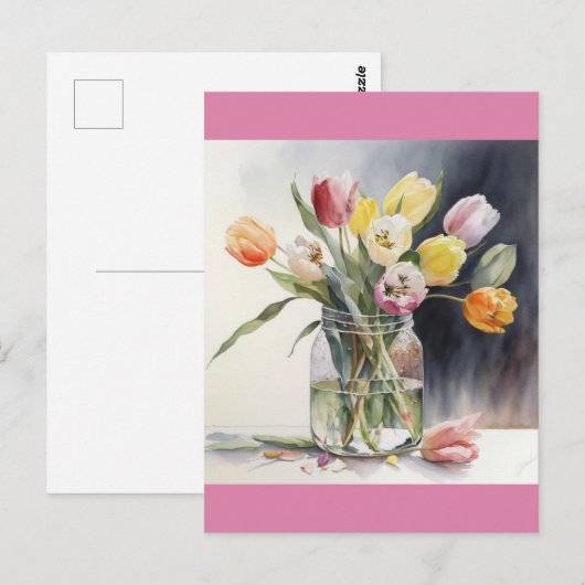 Waterverf van buisjes briefkaart (Voorkant / Achterkant)