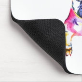 Waterverf van bulledog met mantel voor Hondenliefh Muismat (Hoek)