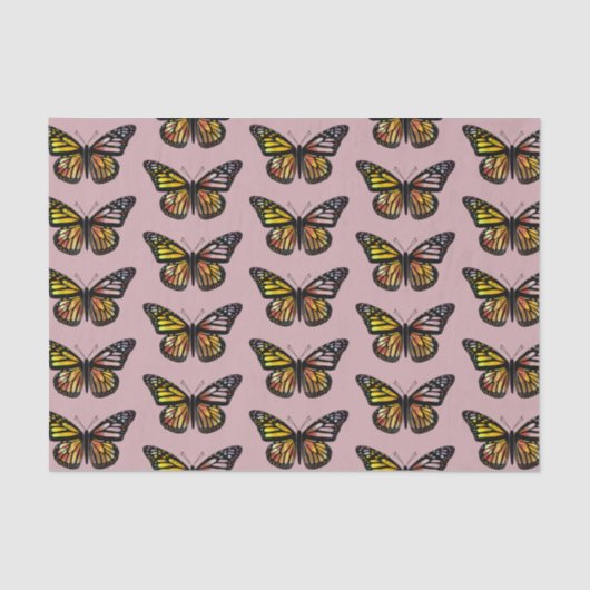 Waterverf van Butterflies Tissuepapier (Voorkant)