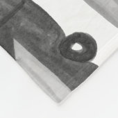 Waterverf van Camper Trailer met retro Fleece Deken (Hoek)