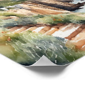 Waterverf van Cape Point in Kaapstad, Zuid-Afrika Poster (Hoek)