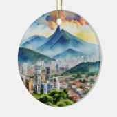 Waterverf van Caracas Venezuela Keramisch Ornament (Links)