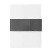 Waterverf van Charcoal Gray Wedding Uitnodigingen Wikkel (Achterkant Voorbeeld)