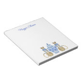 Waterverf van Chinoiserie Cheetah Ginger Jar Notep Notitieblok (Schuin)