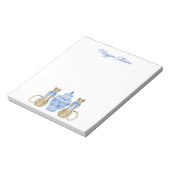 Waterverf van Chinoiserie Cheetah Ginger Jar Notep Notitieblok (Linkerzijde)