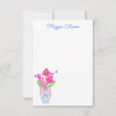 Waterverf van Chinoiserie Ginger Jar Orchids Bedankkaart (Voorkant)