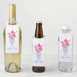 Waterverf van Chinoiserie Ginger Jar Orchids Flessenhanger