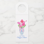 Waterverf van Chinoiserie Ginger Jar Orchids Flessenhanger (Voorkant)