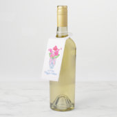 Waterverf van Chinoiserie Ginger Jar Orchids Flessenhanger (Schuin)