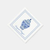 Waterverf van Chinoiserie Ginger Jar Party Napkins Servet (Hoek)