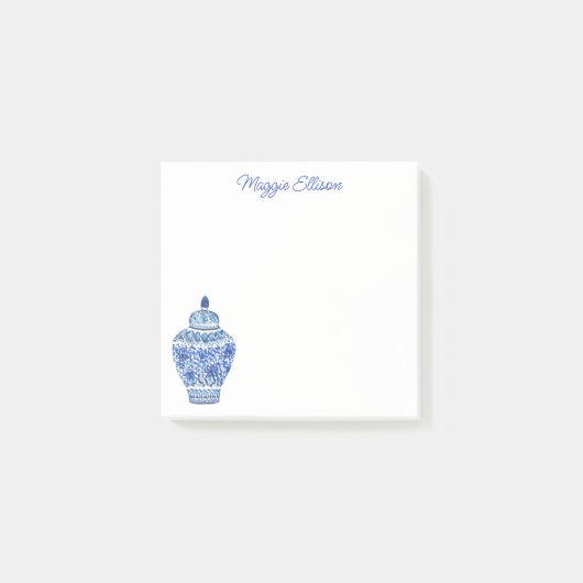 Waterverf van Chinoiserie Ginger Jar Post-it® Notes (Voorkant)