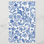 Waterverf van Chinoiserie Ginger Jar Stationery Briefpapier (Achterkant)