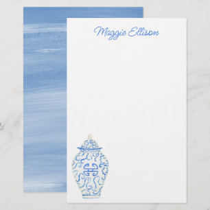 Waterverf van Chinoiserie Ginger Jar Stationery Briefpapier